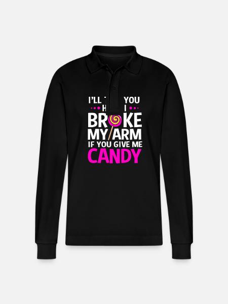 Broken Arm Bone Fracture - Stanley/Stella Organic Unisex Long-Sleeved Polo Shirt Prepster - black