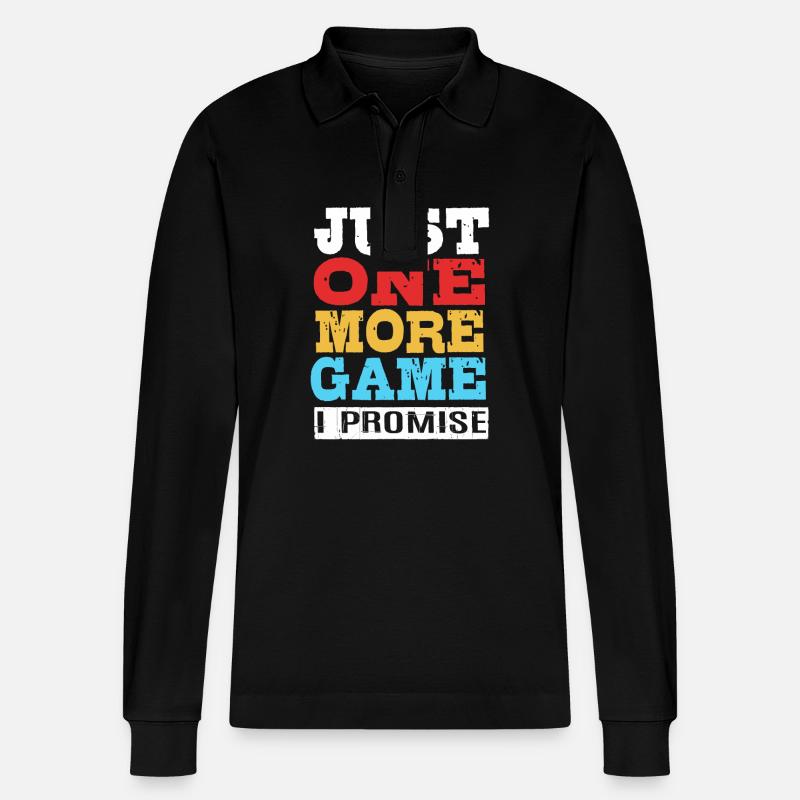 Gamer - Stanley/Stella Unisex Bio-Langarm-Poloshirt Prepster - Schwarz