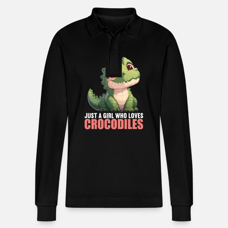 Crocodiles Crocodile - Polo à manches longues bio PREPSTER Stanley/Stella Unisexe - noir