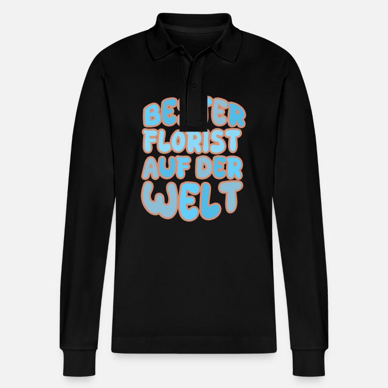 Florist - Stanley/Stella Unisex Bio-Langarm-Poloshirt Prepster - Schwarz