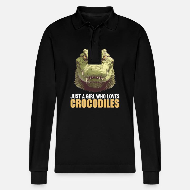 Crocodiles Crocodile - Polo à manches longues bio PREPSTER Stanley/Stella Unisexe - noir