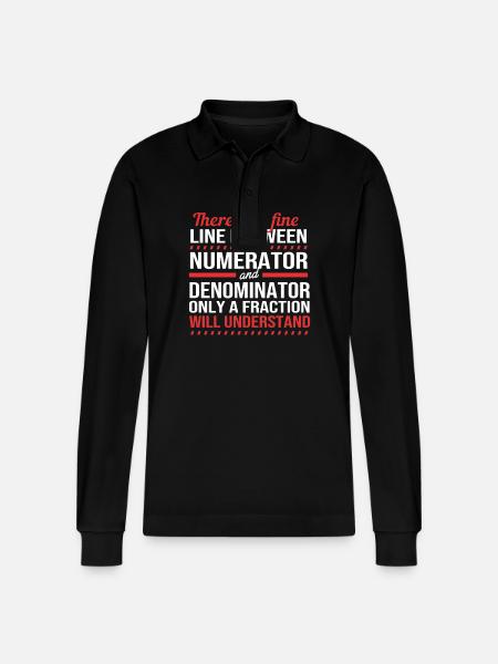 Mathematics - Stanley/Stella Organic Unisex Long-Sleeved Polo Shirt Prepster - black