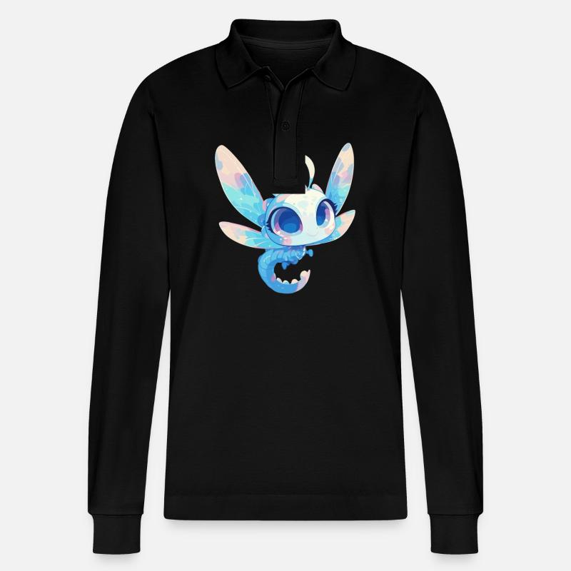 Libellen Libelle - Stanley/Stella Unisex Bio-Langarm-Poloshirt Prepster - Schwarz