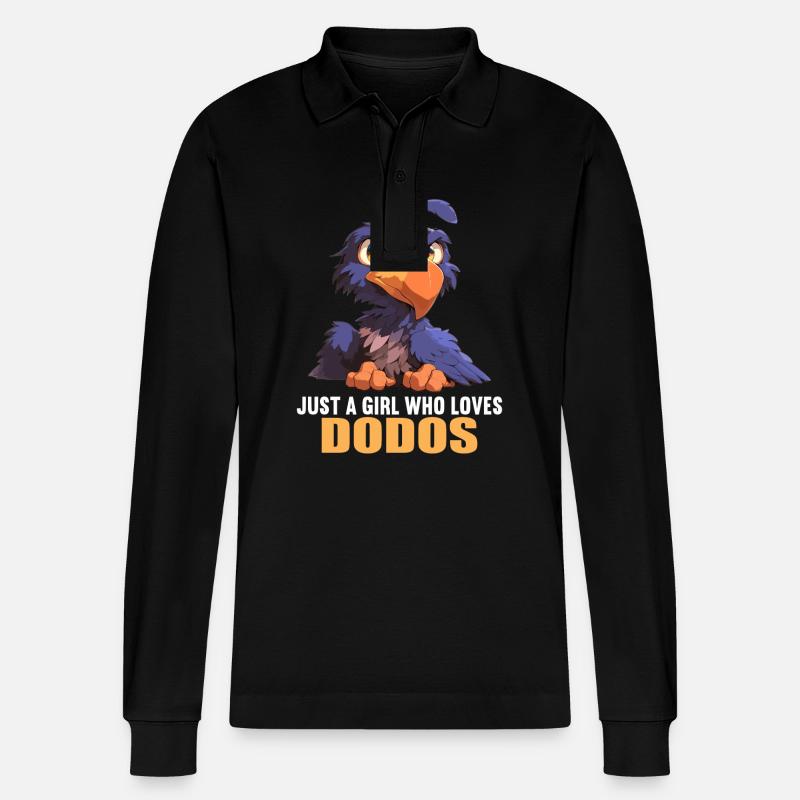 Dodos Dodo - Stanley/Stella Unisex Bio-Langarm-Poloshirt Prepster - Schwarz