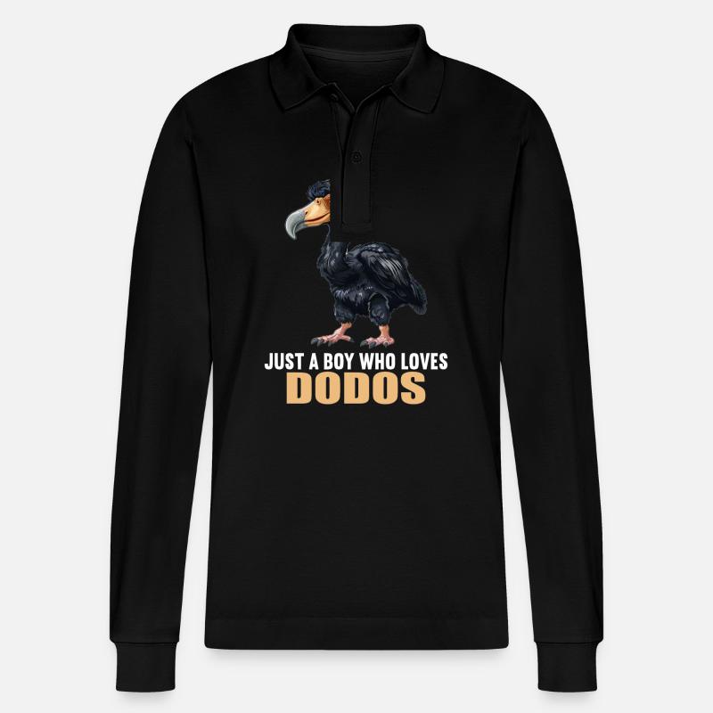 Dodos Dodo - Stanley/Stella Unisex Bio-Langarm-Poloshirt Prepster - Schwarz