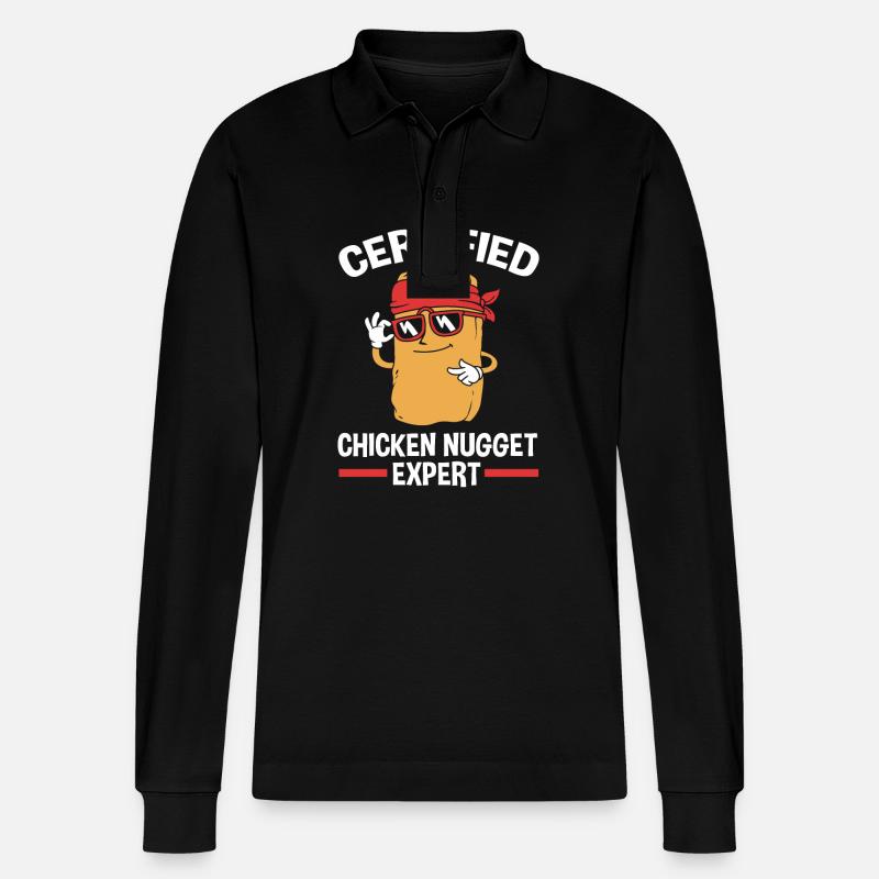 Nuggets de poulet - Polo à manches longues bio PREPSTER Stanley/Stella Unisexe - noir