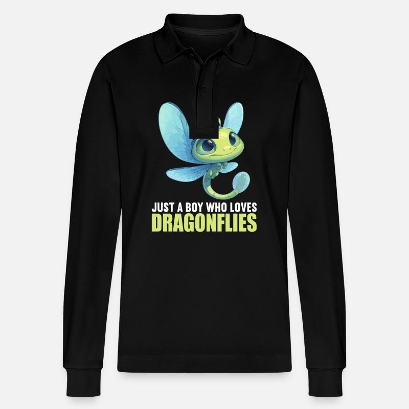 Libellules Libellule - Polo à manches longues bio PREPSTER Stanley/Stella Unisexe - noir