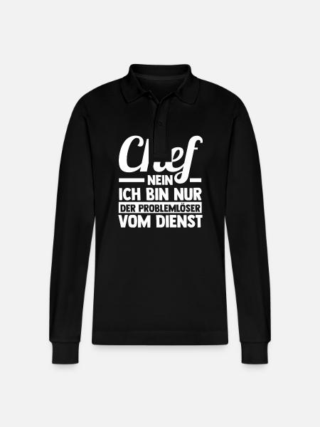 Teamleiter Chef Abschied - Stanley/Stella Unisex Bio-Langarm-Poloshirt Prepster - Schwarz