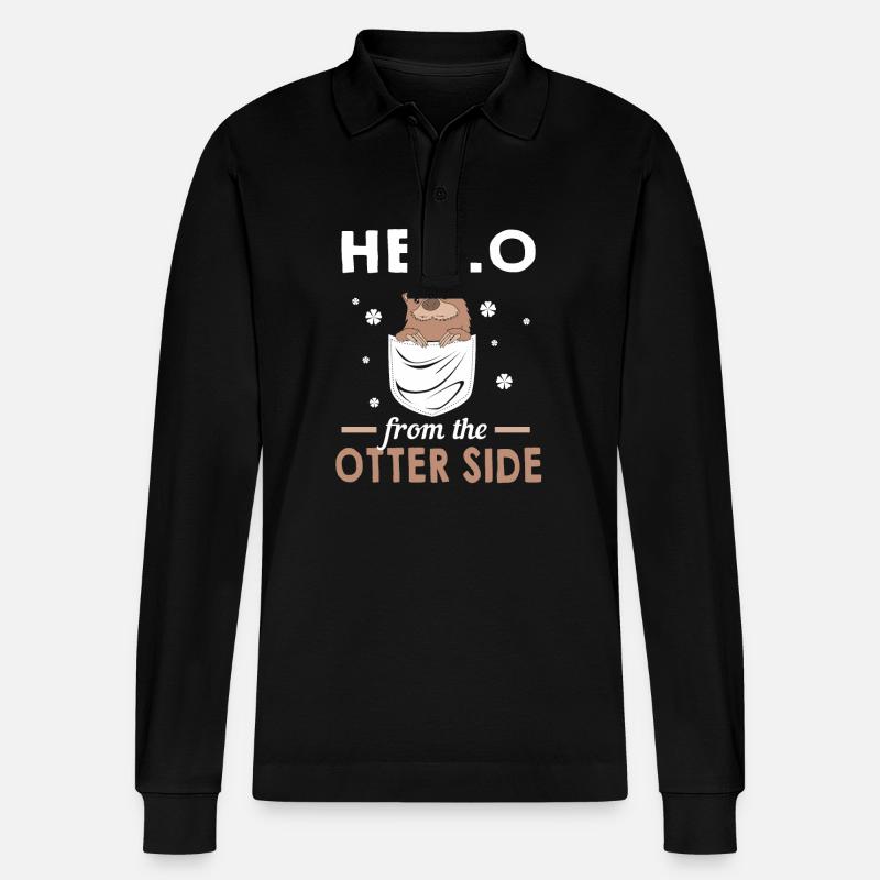 Otter - Stanley/Stella Unisex Bio-Langarm-Poloshirt Prepster - Schwarz
