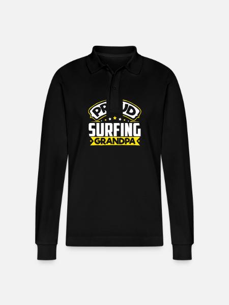 Sports Papy Surf Papi - Polo à manches longues bio PREPSTER Stanley/Stella Unisexe - noir