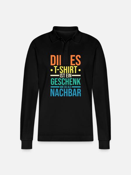 Nachbarschaft Bester Nachbar - Stanley/Stella Unisex Bio-Langarm-Poloshirt Prepster - Schwarz