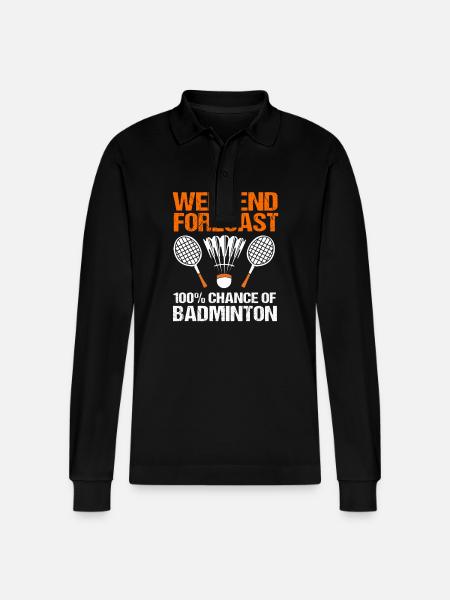 Badminton - Stanley/Stella Organic Unisex Long-Sleeved Polo Shirt Prepster - black