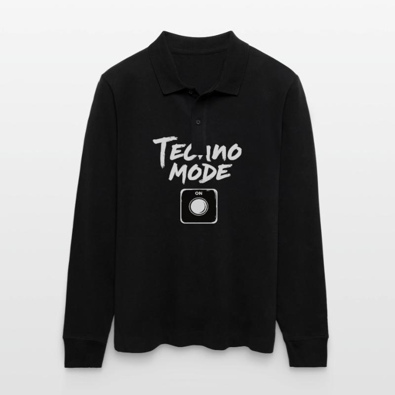 Techno Mode On Techno Techno Musik Techno Stanley/Stella Unisex Bio-Langarm-Poloshirt Prepster