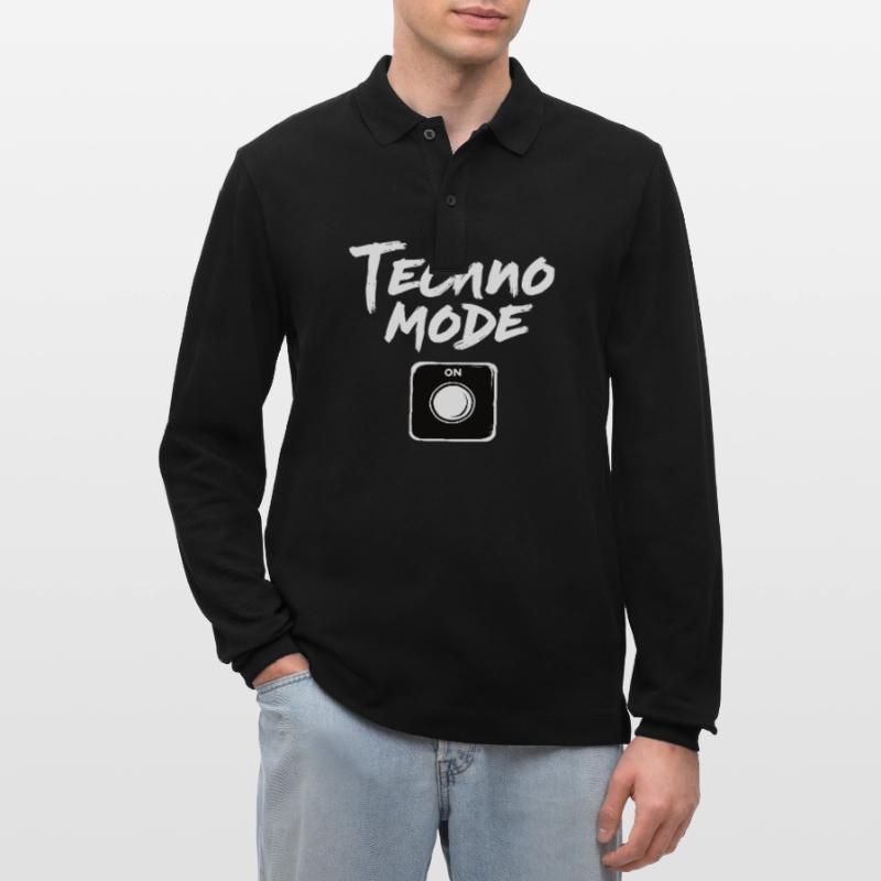 Techno Mode On Techno Techno Musik Techno Stanley/Stella Unisex Bio-Langarm-Poloshirt Prepster