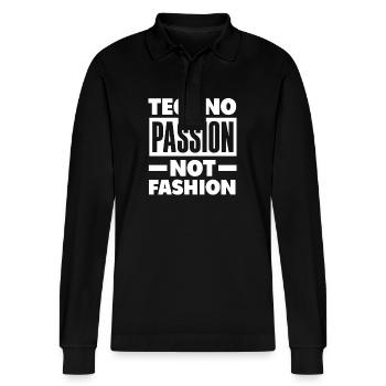 Techno Passion Für Techno Liebhaber - Stanley/Stella Unisex Bio-Langarm-Poloshirt Prepster - Schwarz - Vorne - Anna (173cm) & Nico (186cm)
