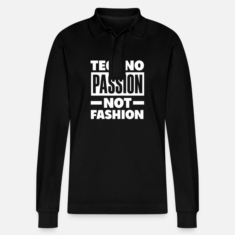 Techno Passion Für Techno Liebhaber - Stanley/Stella Unisex Bio-Langarm-Poloshirt Prepster - Schwarz