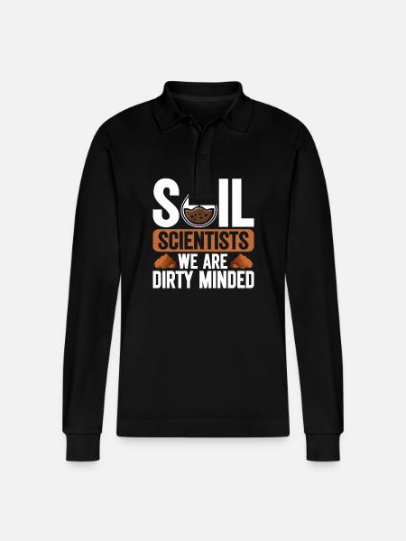 Bodenwissenschaftler Soil Science - Stanley/Stella Organic Unisex Long-Sleeved Polo Shirt Prepster - black