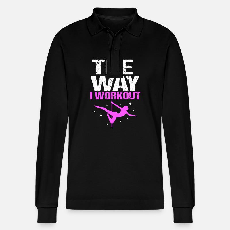 Pole Dance - Stanley/Stella Unisex Bio-Langarm-Poloshirt Prepster - Schwarz