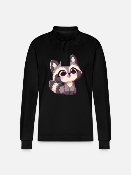 Waschbären Waschbär - Stanley/Stella Unisex Bio-Langarm-Poloshirt Prepster - Schwarz