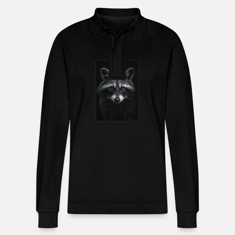 Waschbären Waschbär - Stanley/Stella Unisex Bio-Langarm-Poloshirt Prepster - Schwarz