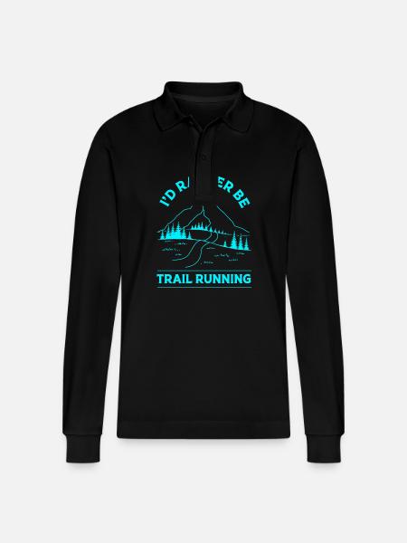 Trail running - Stanley/Stella Organic Unisex Long-Sleeved Polo Shirt Prepster - black