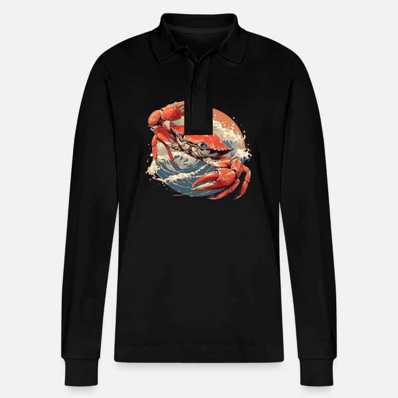 Crabe Crabe - Polo à manches longues bio PREPSTER Stanley/Stella Unisexe - noir