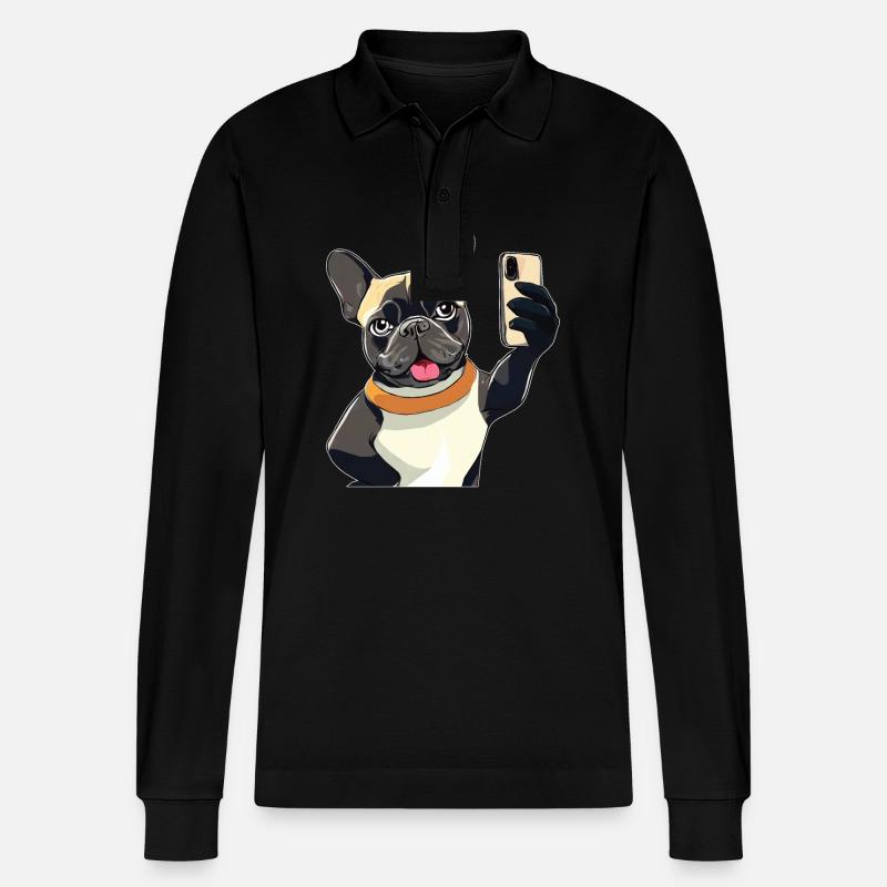 SMARTPHONE PER CANI - Polo a manica lunga ecologica unisex Prepster di Stanley/Stella - nero
