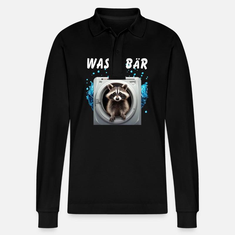 WASCHBÄR - Stanley/Stella Unisex Bio-Langarm-Poloshirt Prepster - Schwarz