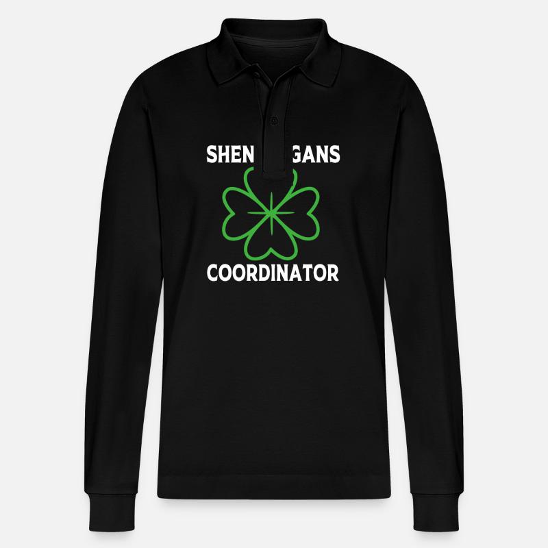 Shenanigan - Stanley/Stella Unisex Bio-Langarm-Poloshirt Prepster - Schwarz