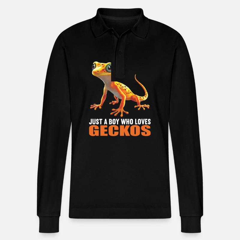 Geckos Geckos - Polo à manches longues bio PREPSTER Stanley/Stella Unisexe - noir