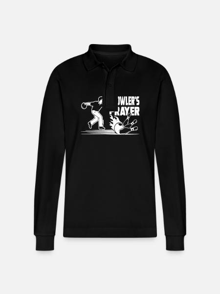 Bowling Bowler's Prayer - Stanley/Stella Organic Unisex Long-Sleeved Polo Shirt Prepster - black