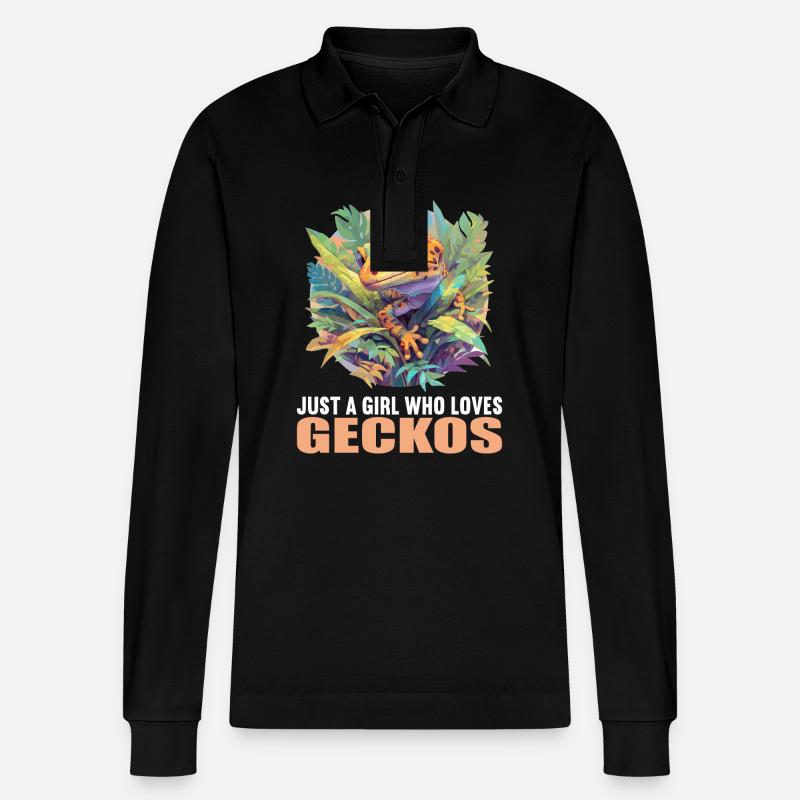 Geckos Geckos - Polo à manches longues bio PREPSTER Stanley/Stella Unisexe - noir
