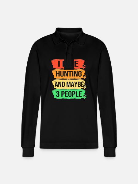 Hunter Hunt - Stanley/Stella Organic Unisex Long-Sleeved Polo Shirt Prepster - black