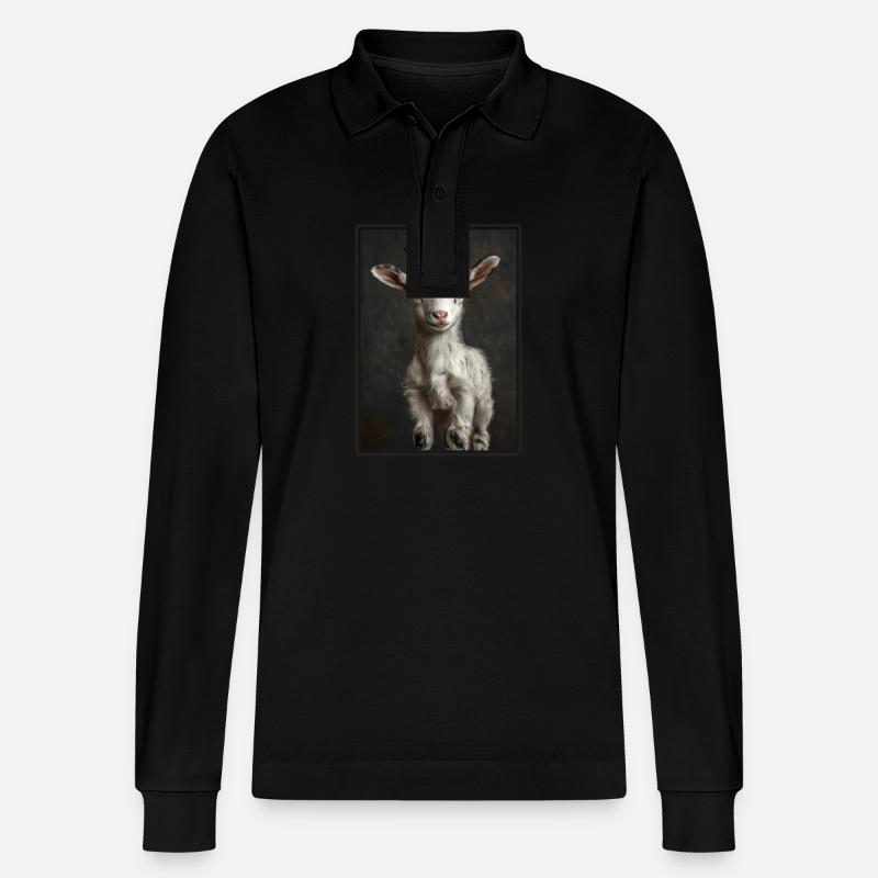 Ziegen Ziege - Stanley/Stella Unisex Bio-Langarm-Poloshirt Prepster - Schwarz