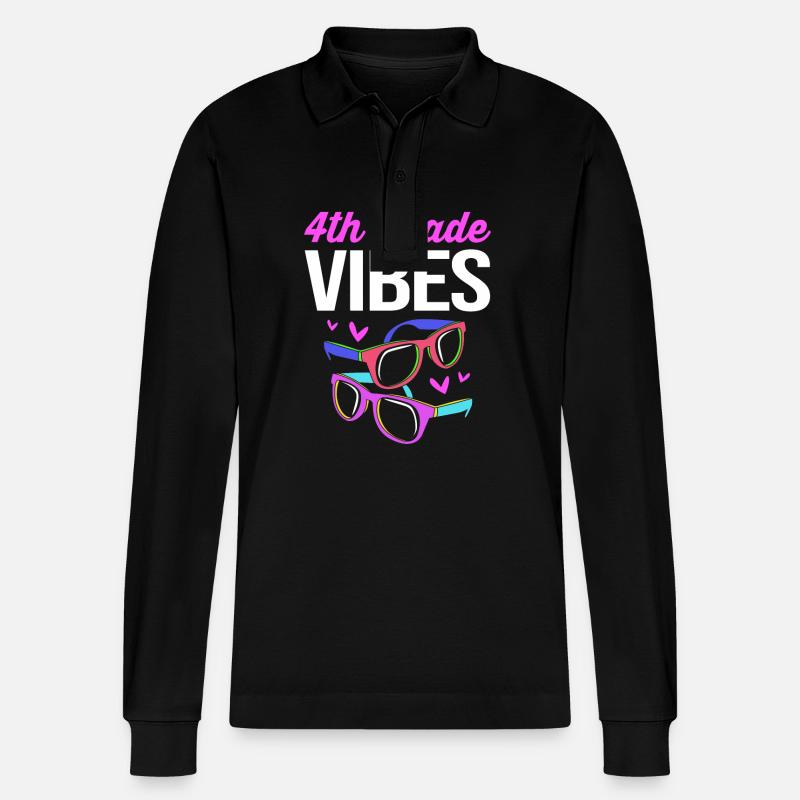 4e année - Polo à manches longues bio PREPSTER Stanley/Stella Unisexe - noir