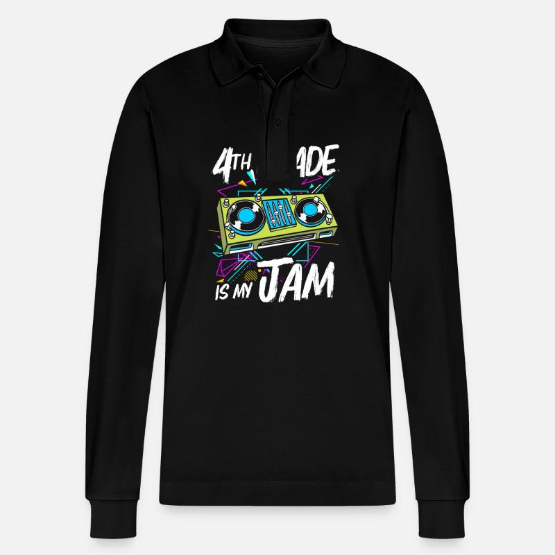 4e année - Polo à manches longues bio PREPSTER Stanley/Stella Unisexe - noir