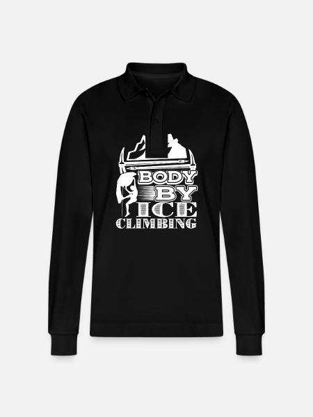 Climbing Body By Climbing - Stanley/Stella Organic Unisex Long-Sleeved Polo Shirt Prepster - black
