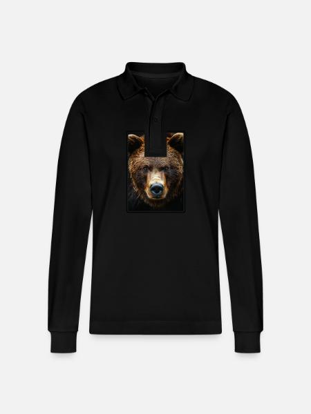 Grizzlis Ours grizzly - Polo à manches longues bio PREPSTER Stanley/Stella Unisexe - noir