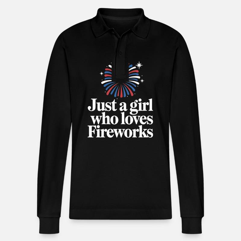Pyrotechniker Feuerwerk Pyrotechnik - Stanley/Stella Unisex Bio-Langarm-Poloshirt Prepster - Schwarz