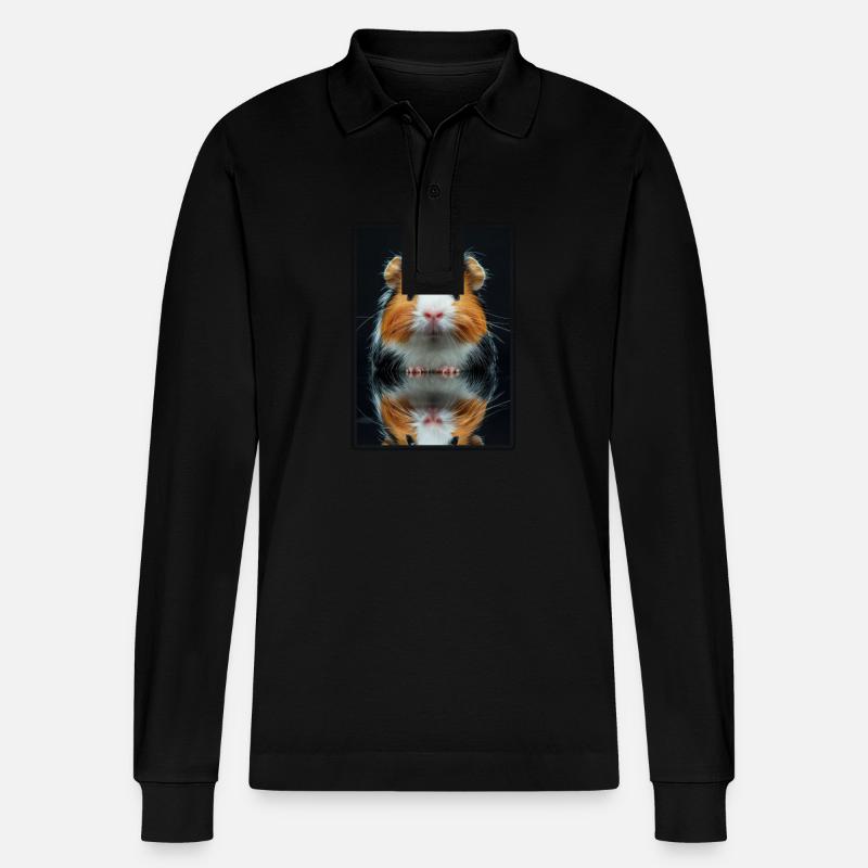 Meerschweinchen - Stanley/Stella Unisex Bio-Langarm-Poloshirt Prepster - Schwarz