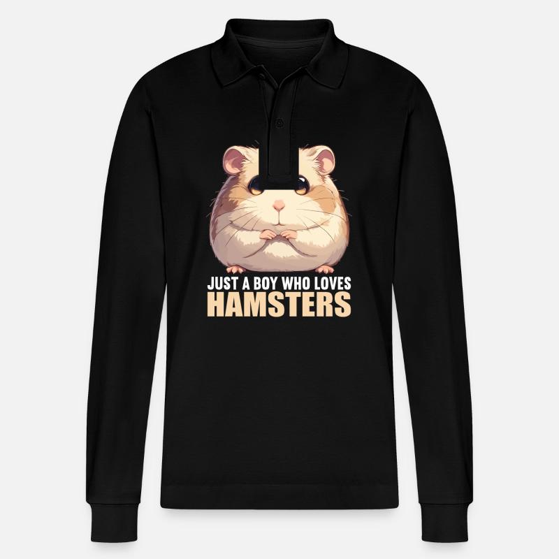 Hamster - Polo à manches longues bio PREPSTER Stanley/Stella Unisexe - noir