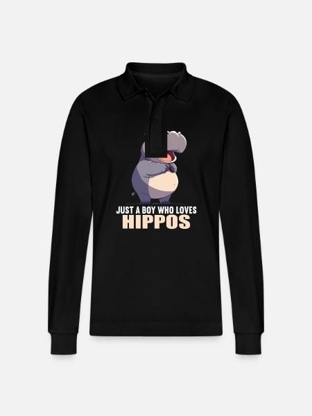 Hippopotame Hippopotame - Polo à manches longues bio PREPSTER Stanley/Stella Unisexe - noir