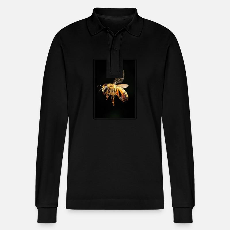 Abeilles Abeille - Polo à manches longues bio PREPSTER Stanley/Stella Unisexe - noir