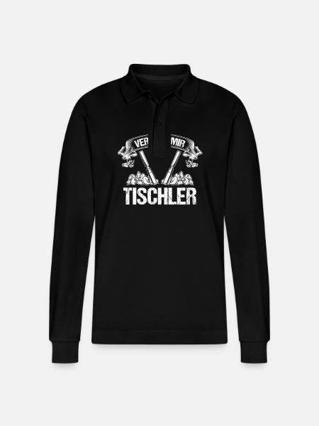 Carpenter, Carpenter, Carpenter - Stanley/Stella Organic Unisex Long-Sleeved Polo Shirt Prepster - black