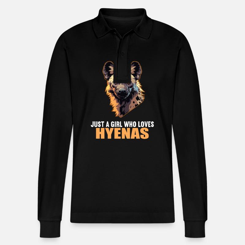 Hyänen Hyäne - Stanley/Stella Unisex Bio-Langarm-Poloshirt Prepster - Schwarz