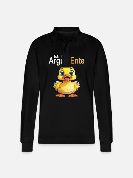Ich habe ArgumEnte - Stanley/Stella Unisex Bio-Langarm-Poloshirt Prepster - Schwarz