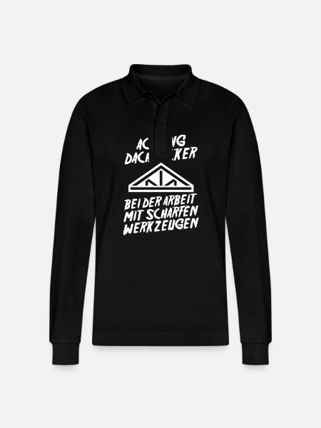 Master Roofer Roofer - Stanley/Stella Organic Unisex Long-Sleeved Polo Shirt Prepster - black