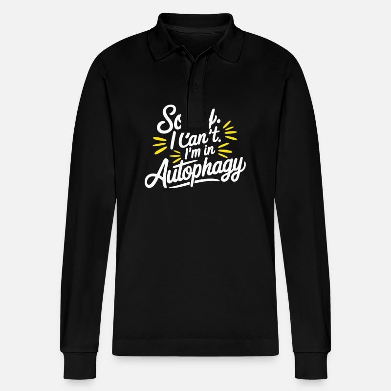 Intermittent fasting Intermittent fasting - Stanley/Stella Organic Unisex Long-Sleeved Polo Shirt Prepster - black