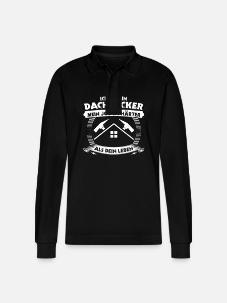 Master Roofer Roofer - Stanley/Stella Organic Unisex Long-Sleeved Polo Shirt Prepster - black