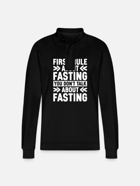 Intermittent fasting Intermittent fasting - Stanley/Stella Organic Unisex Long-Sleeved Polo Shirt Prepster - black